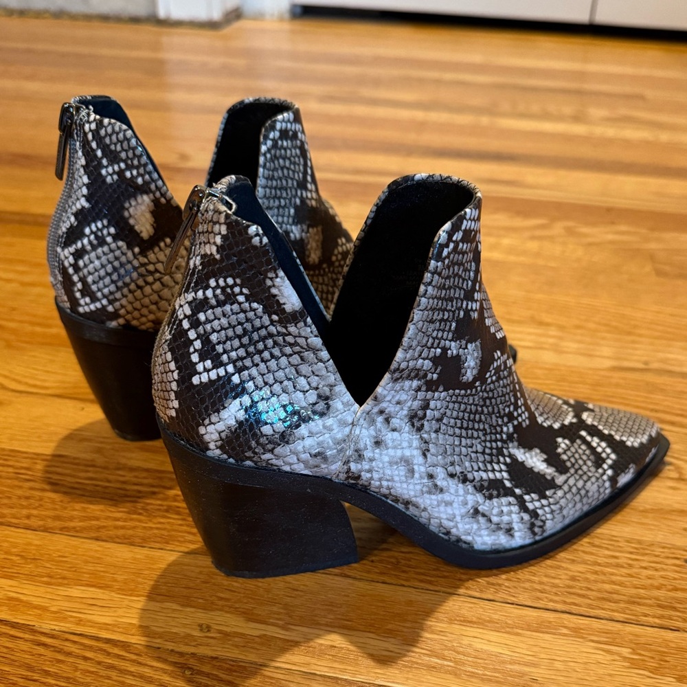 Vince Camino booties in natural snake size 8